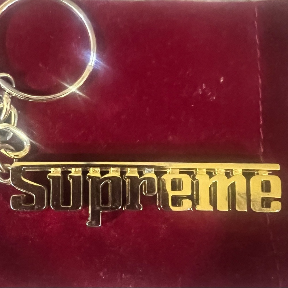 Supreme Metallic Logo Keychain